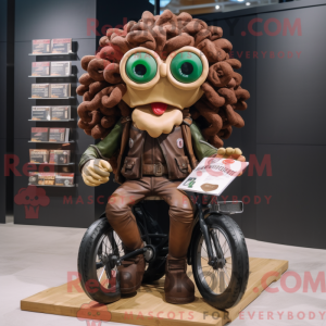 Brown Medusa mascot costume...