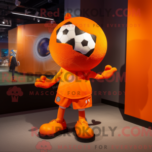 Orange Soccer Ball mascot...