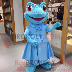 Sky Blue Frog mascot...