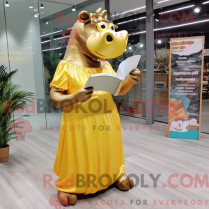 Guldflodhest maskot kostume...