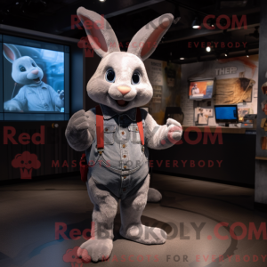 Gray Rabbit mascot costume...