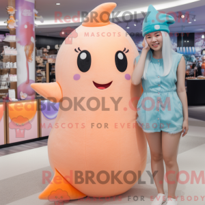 Peach Narwhal mascot...