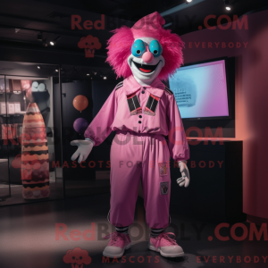 Pink Evil Clown mascot...