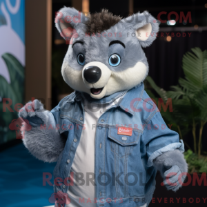 Sky Blue Badger mascot...