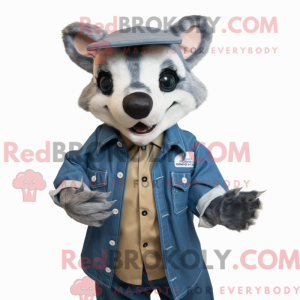 Sky Blue Badger mascot...