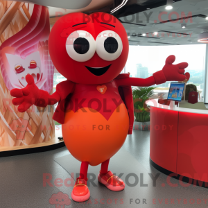 Red Heart mascot costume...