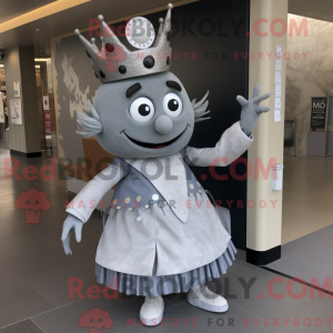 Gray Queen mascot costume...