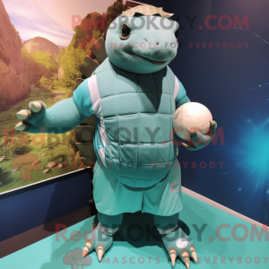 Teal Glyptodon mascot...