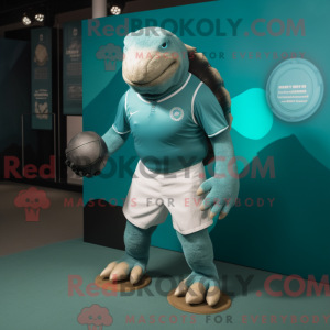 Teal Glyptodon mascot...