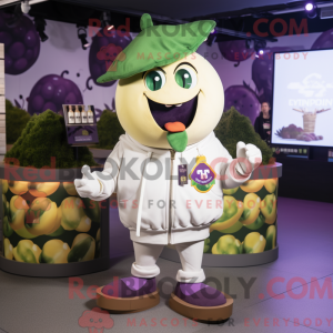 Cream Grape mascot costume...