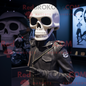 White Skull mascot costume...
