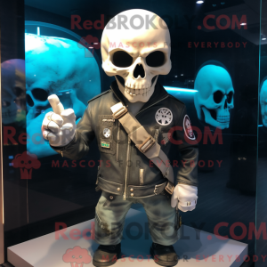 White Skull maskot kostume...