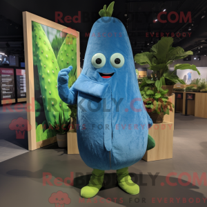 Blue Cucumber mascot...