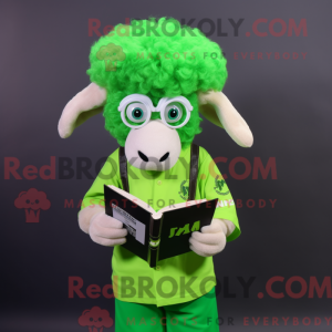 Lime Green Ram mascot...