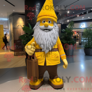 Gul Wizard-maskotdraktfigur...
