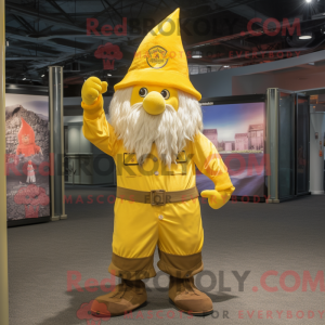 Gul Wizard-maskotdraktfigur...