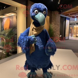 Blue Ostrich mascot costume...