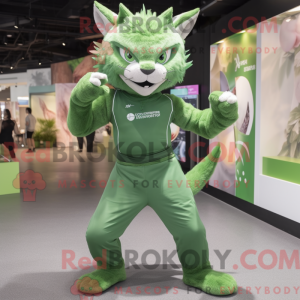 Green Lynx mascot costume...