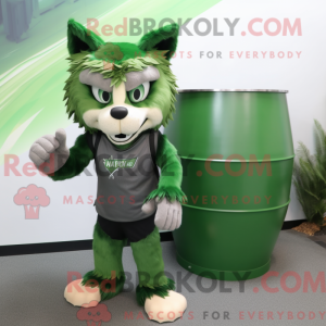 Green Lynx mascot costume...