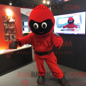 Red Ninja mascot costume...