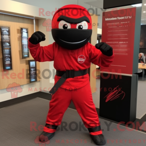 Red Ninja mascot costume...