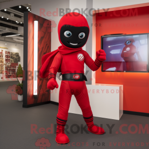 Red Ninja mascot costume...
