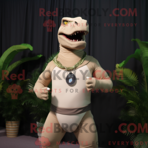 Cream Allosaurus mascot...