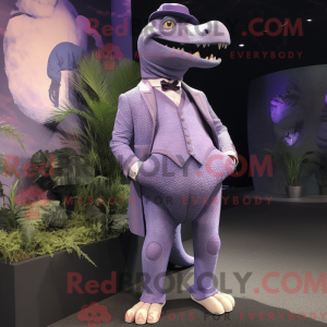 Lavendel Diplodocus maskot...