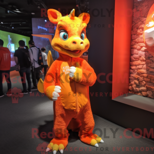 Orange Dragon mascot...