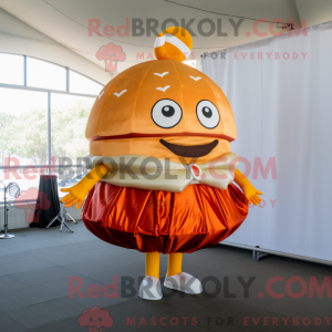 Orange hamburger maskot...