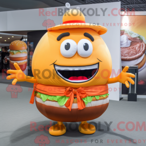 Orange Hamburger mascot...