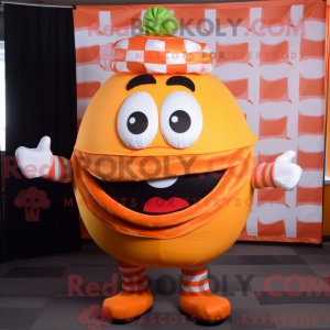 Orange Hamburger mascot...