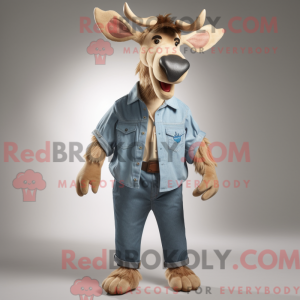 Tan Moose-maskotdraktfigur...