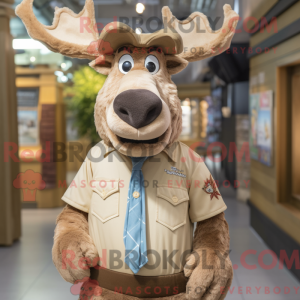 Tan Moose mascot costume...
