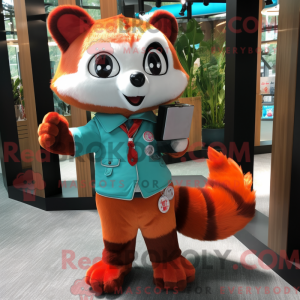 Máscara Cyan Red Panda com...