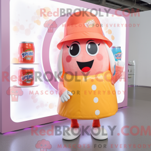 Peach Soda Can mascot...