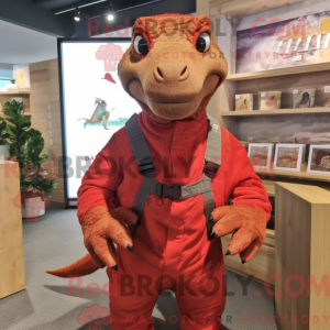 Red Komodo Dragon mascot...