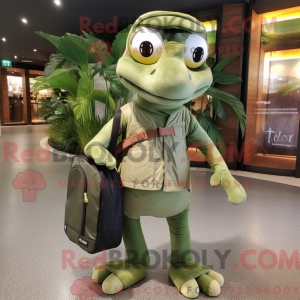 Olive Python maskot kostyme...