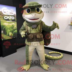 Olive Python maskot kostyme...
