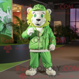 Lime Green Tiger mascot...