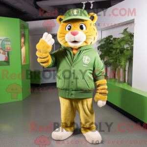 Lime Green Tiger mascot...