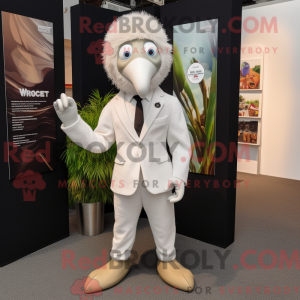 White Kiwi mascot costume...