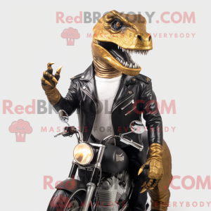 Gold Tyrannosaurus mascot...