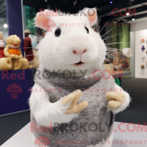 Witte cavia-mascottekostuum...