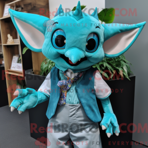 Turquoise Bat mascot...