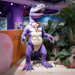 Lavendel Allosaurus maskot...