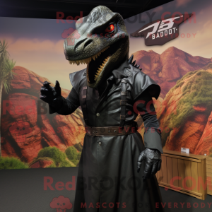 Black Utahraptor mascot...