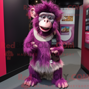 Magenta Baboon mascot...