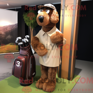 Brown Golf Bag mascot...