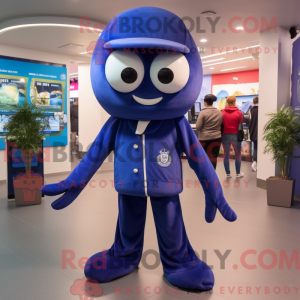 Navy Squid maskot kostume...